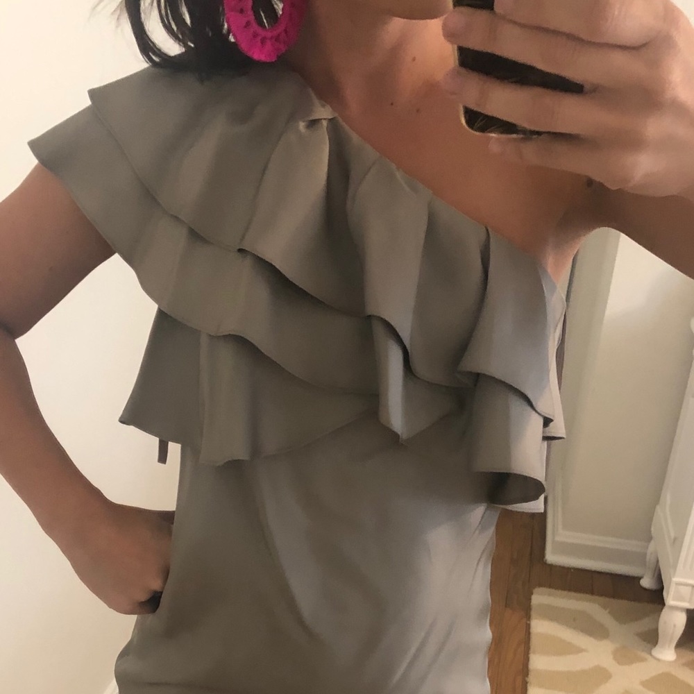 Banana Republic Silk Ruffled Mini Dress